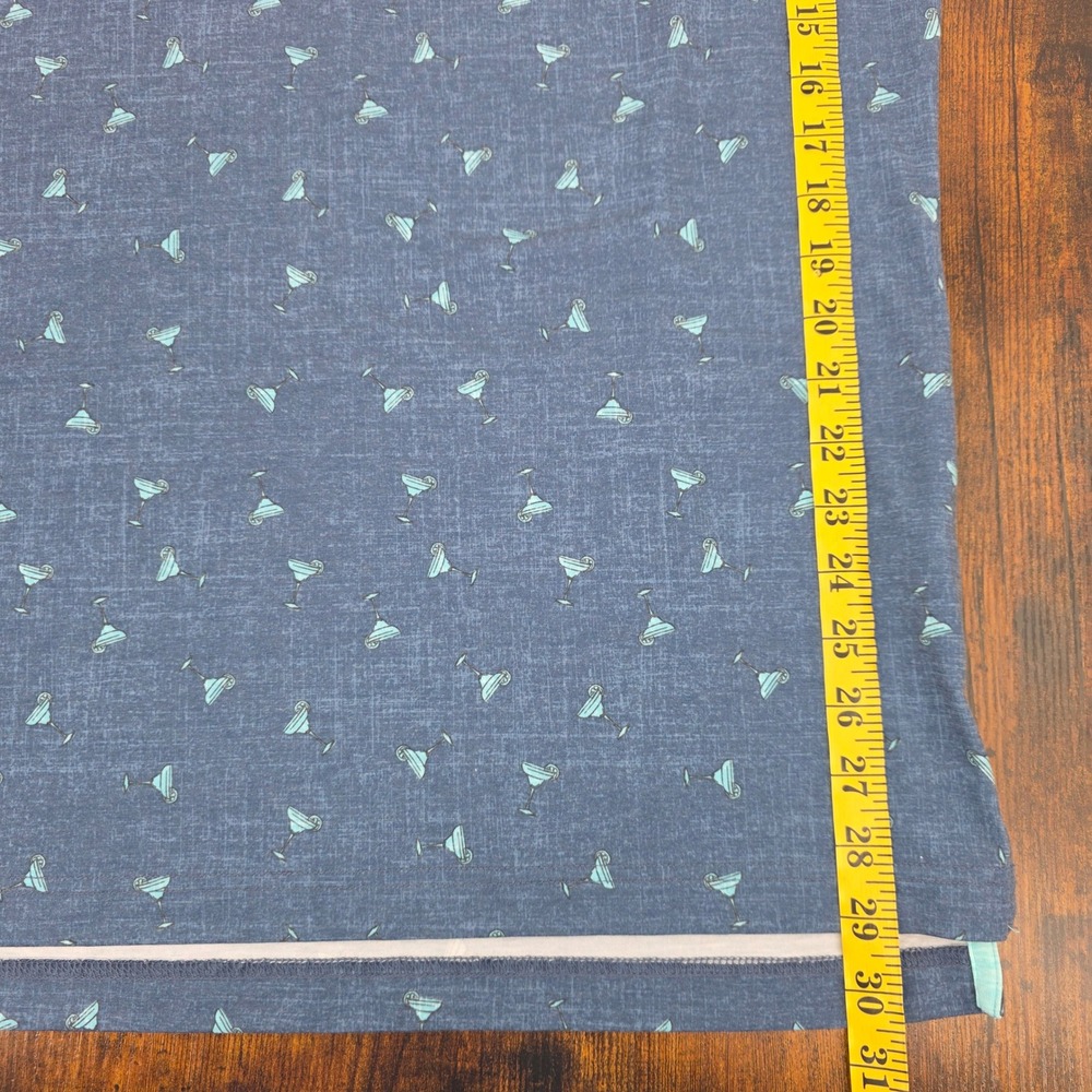 Johnnie-O Top Shelf Polo Shirt Mens Large Blue Margarita Print Golf Performance - Picture 8 of 8